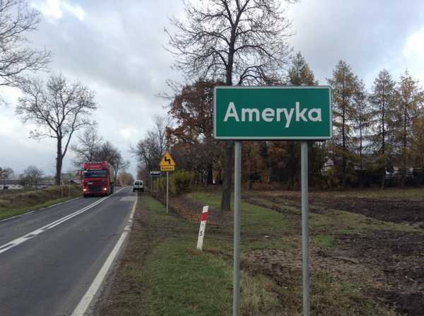 Poland to USA teleport site, entry to urban zone sign visible on the background